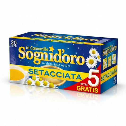 Sognid'oro Camomilla Setacciata - Confezione da 20 Filtri (15 + 5 Filtri Gratis)