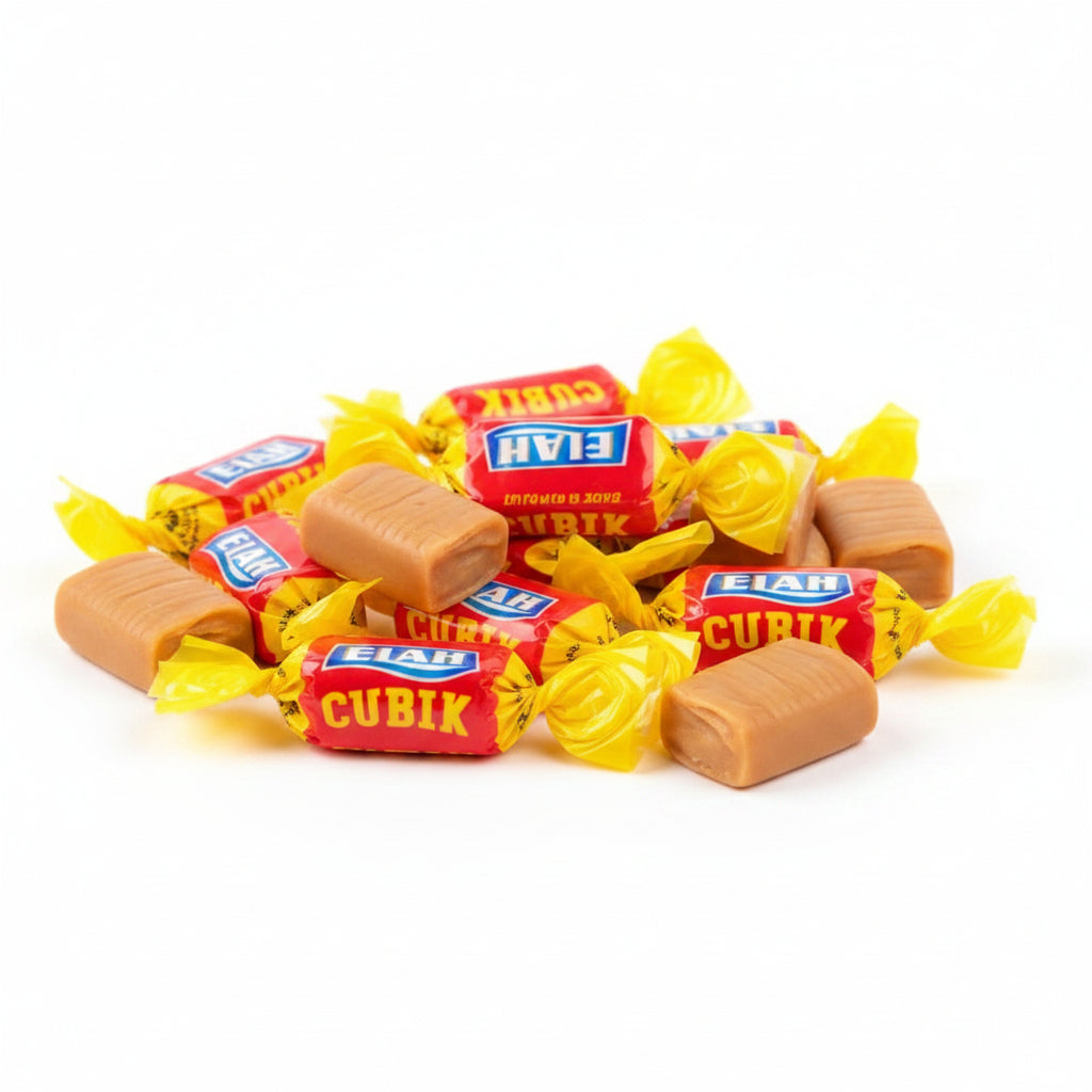 Caramelle Elah Cubik 1 kg - Caramelle Morbide al Caramello Sfuse Incartate Singolarmente