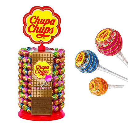 Chupa Chups Display Girevole The Best Of - Torre Espositrice con Lecca Lecca Assortiti