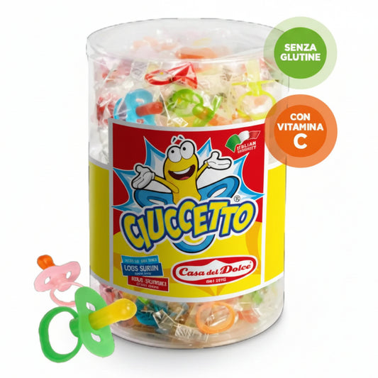 Casa del Dolce Ciuccetto - Barattolo Scorta Caramelle a Forma di Ciuchino con Vitamina C e Senza Glutine