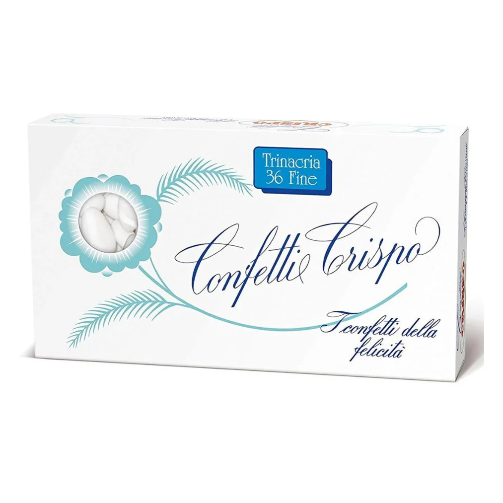 Confetti Crispo Trinacria 36 Fine Bianchi alla Mandorla - Confezione 1 kg