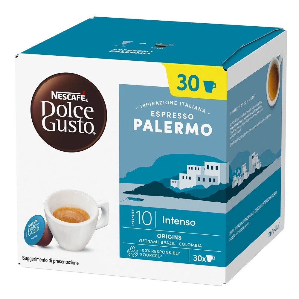 Nescafé Capsule Dolce Gusto Ispirazione Italiana Espresso Palermo - Confezione da 30 Capsule