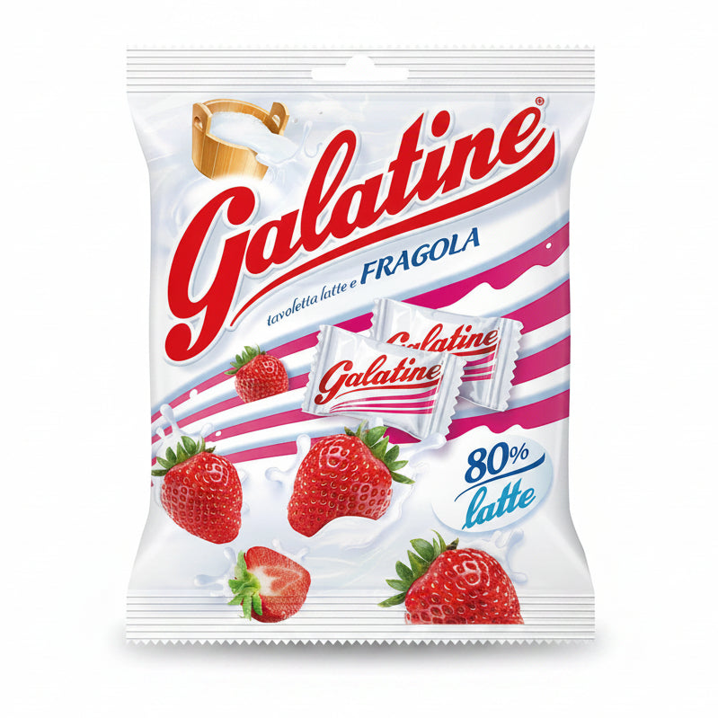 Galatine Latte e Fragola - Busta da  125 gr Caramelle