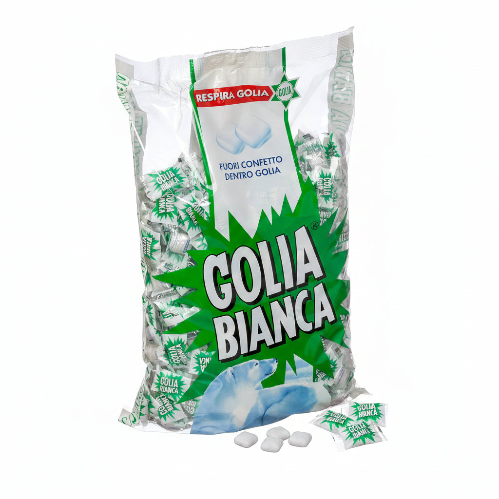 Caramelle Golia Bianca - Busta Scorta 1 kg Caramelle Balsamiche Confettate