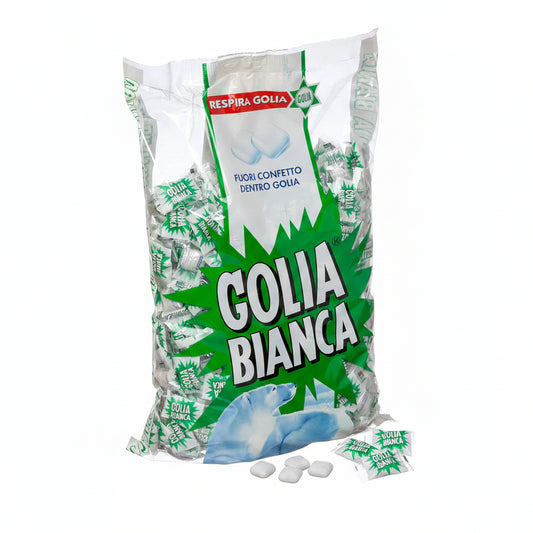Caramelle Golia Bianca - Busta Scorta 1 kg Caramelle Balsamiche Confettate