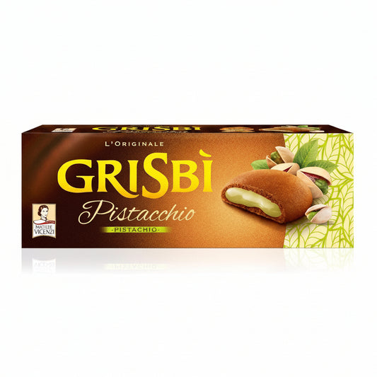 Matilde Vicenzi Grisbì Pistacchio - L'Originale - Biscotti Frollini Ripieni di Crema al Pistacchio