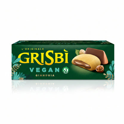 Grisbì Vegan Gianduia - L'Originale - Frollini Ripieni con Crema Gianduia 100% Vegetale