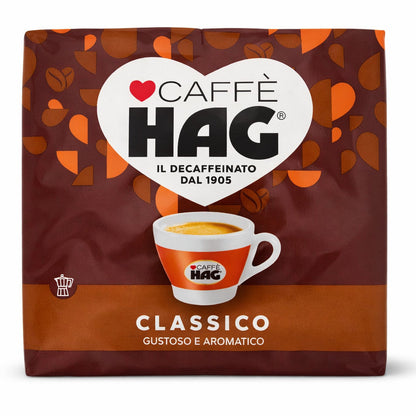 HAG Classico Caffè Macinato Decaffeinato per Moka - Confezione da 250g