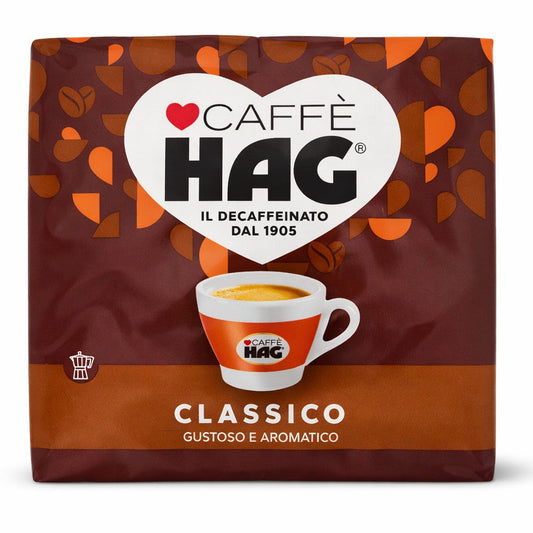 HAG Classico Caffè Macinato Decaffeinato per Moka - Confezione da 250g