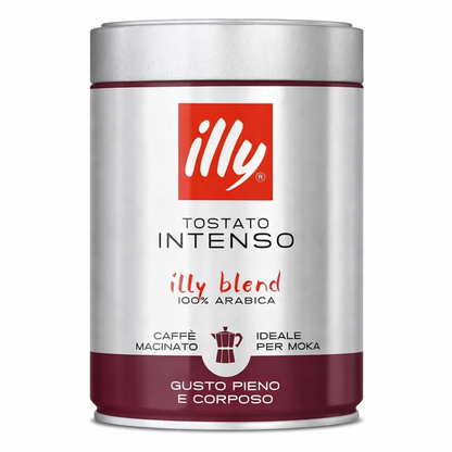 Illy Caffè Macinato Intenso 100% Arabica – Ideale per Moka