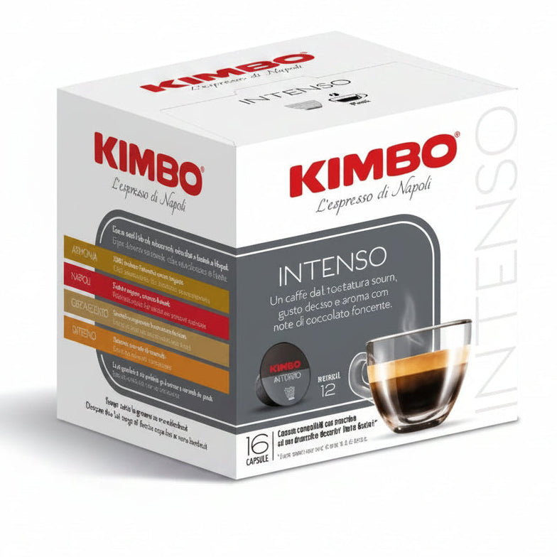 Kimbo Intenso Capsule Compatibili Dolce Gusto - Confezione da 16 Capsule