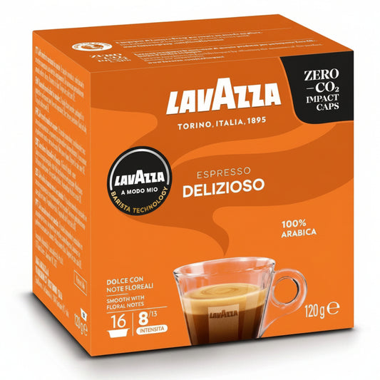 Lavazza Capsule A Modo Mio Espresso Delizioso 100% Arabica - Confezione da 16 Capsule (120g)