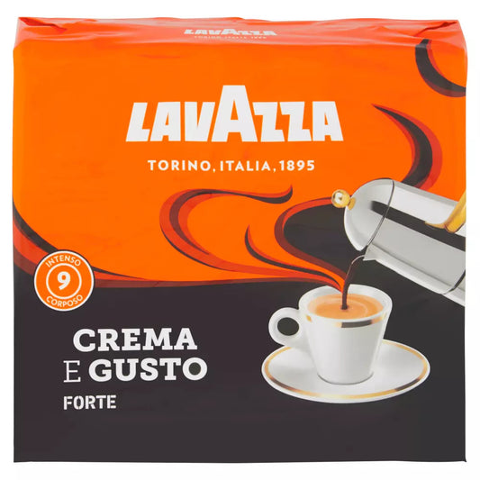 Lavazza Crema e Gusto Forte Caffè Macinato per Moka - Confezione Sottovuoto