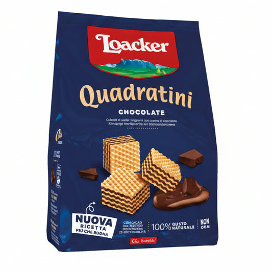 Loacker Quadratini Cioccolato Wafer Chocolate