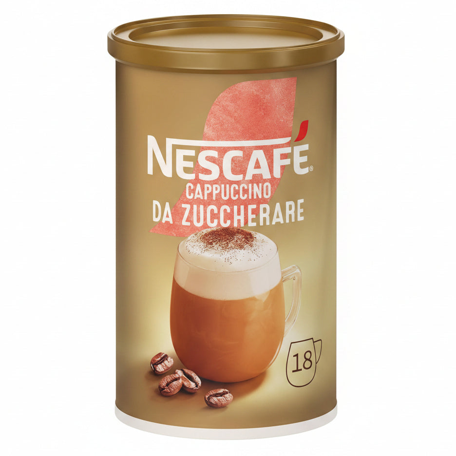 Nescafé Cappuccino Da Zuccherare Solubile in Barattolo - 18 Tazze