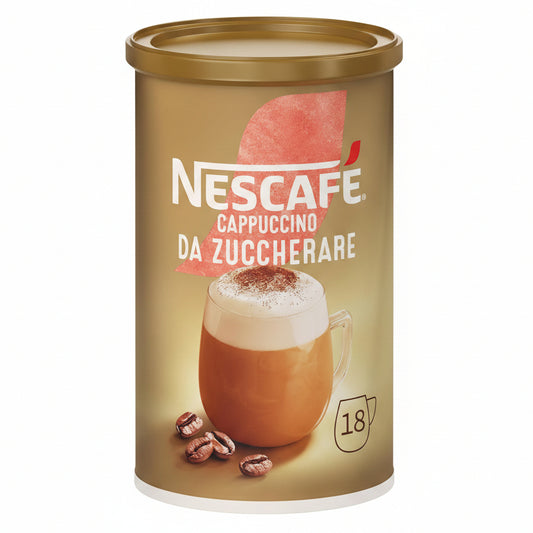 Nescafé Cappuccino Da Zuccherare Solubile in Barattolo - 18 Tazze