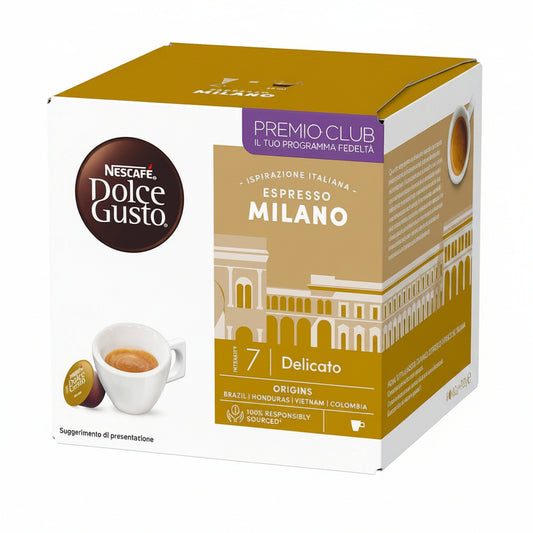 Nescafé Capsule Dolce Gusto Ispirazione Italiana Espresso Milano - Confezione da 16 Capsule