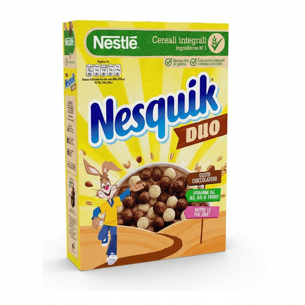 Nesquik DUO Cereali Nestlè doppio Cioccolato 325 gr Colazione