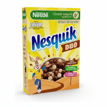 Nesquik DUO Cereali Nestlè doppio Cioccolato 325 gr Colazione