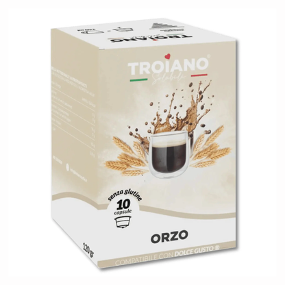 Troiano Solubili Orzo Capsule Compatibili Nescafé Dolce Gusto - Confezione da 10 Capsule (Senza Glutine)