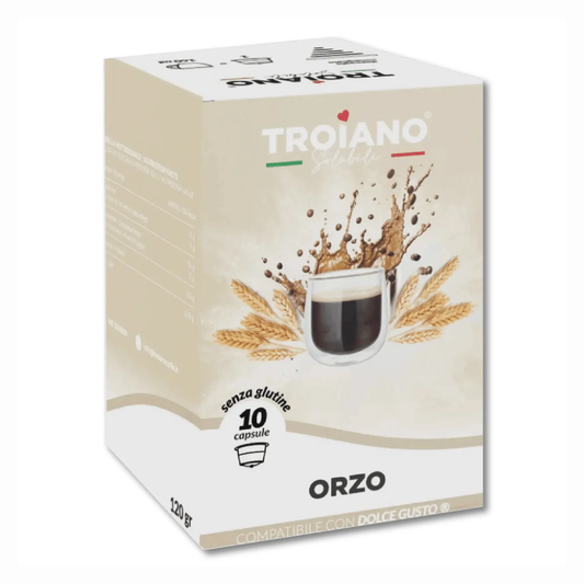 Troiano Solubili Orzo Capsule Compatibili Nescafé Dolce Gusto - Confezione da 10 Capsule (Senza Glutine)