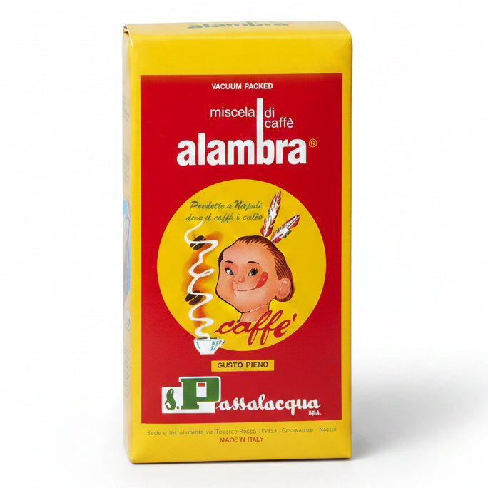 Passalacqua Alambra Caffè Macinato - Confezione Sottovuoto da 250g (Gusto Pieno)
