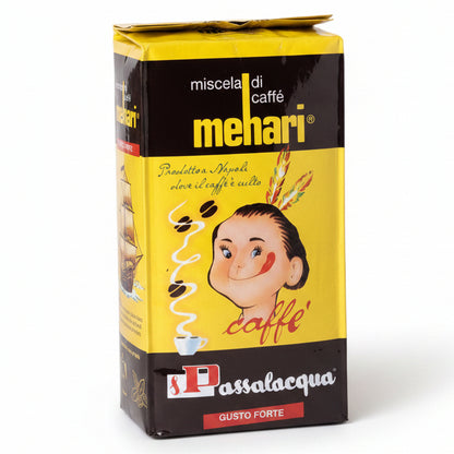Passalacqua Mehari Caffè Macinato - Confezione Sottovuoto da 250g (Gusto Forte)