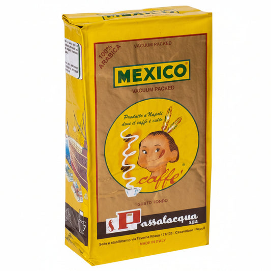 Passalacqua Mexico Caffè Macinato - Confezione Sottovuoto da 250g (100% Arabica)