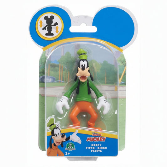 Confezione originale dell'action figure di Pippo Goofy della linea Disney Junior Mickey, con la statuetta del personaggio all'interno del blister