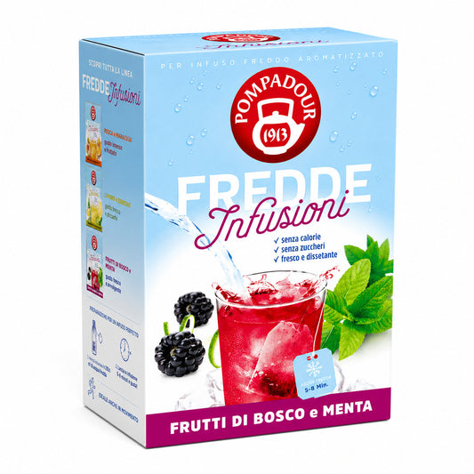 Pompadour Fredde Infusioni Frutti di Bosco e Menta - Per Infuso Freddo Aromatizzato