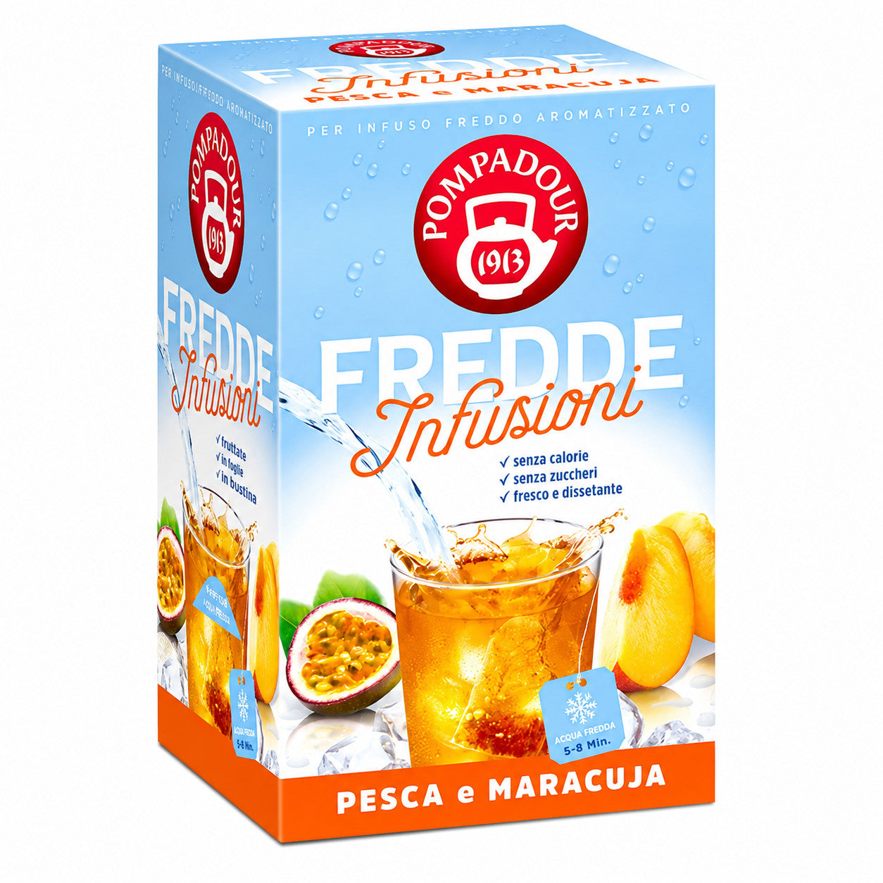 Pompadour Fredde Infusioni Pesca e Maracuja - Per Infuso Freddo Aromatizzato