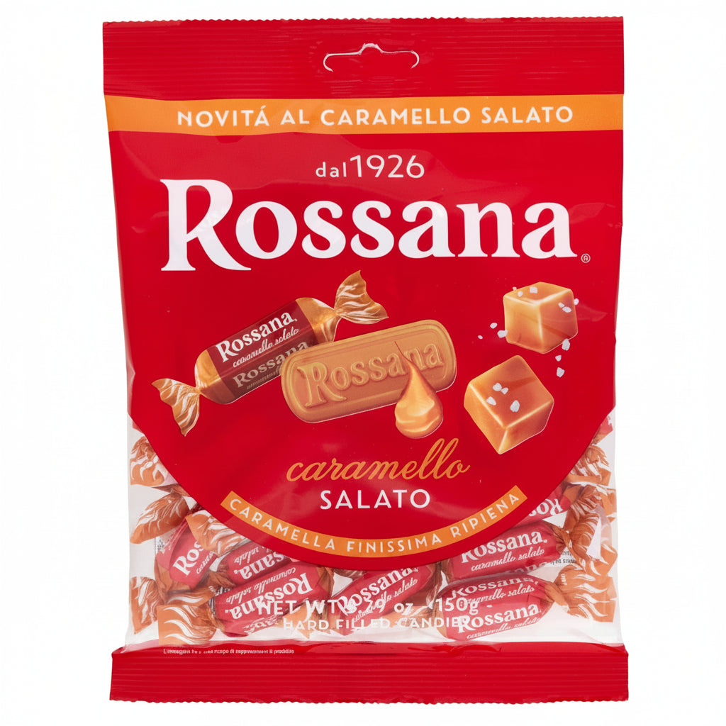 Caramelle Rossana Caramello Salato - Busta Caramelle Finissima Ripiena 150g
