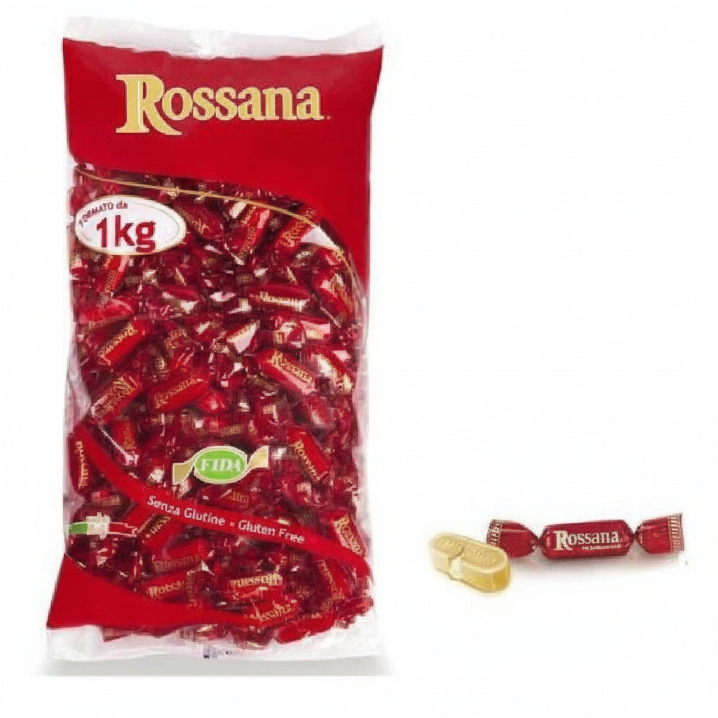 Caramelle Rossana Originale Fida - Busta Scorta 1 Kg Caramelle Ripiene Senza Glutine