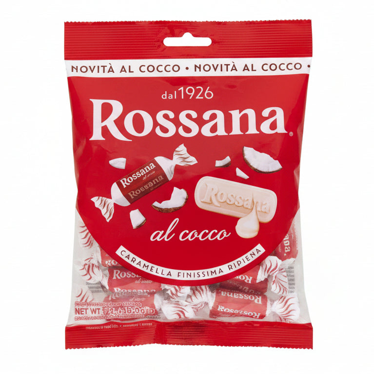 Caramelle Rossana al Cocco - Busta Caramella Finissima Ripiena 150g