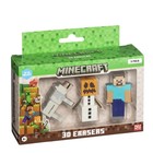 Minecraft - Set 3 Gomme per Cancellare 3D a Tema Personaggi
