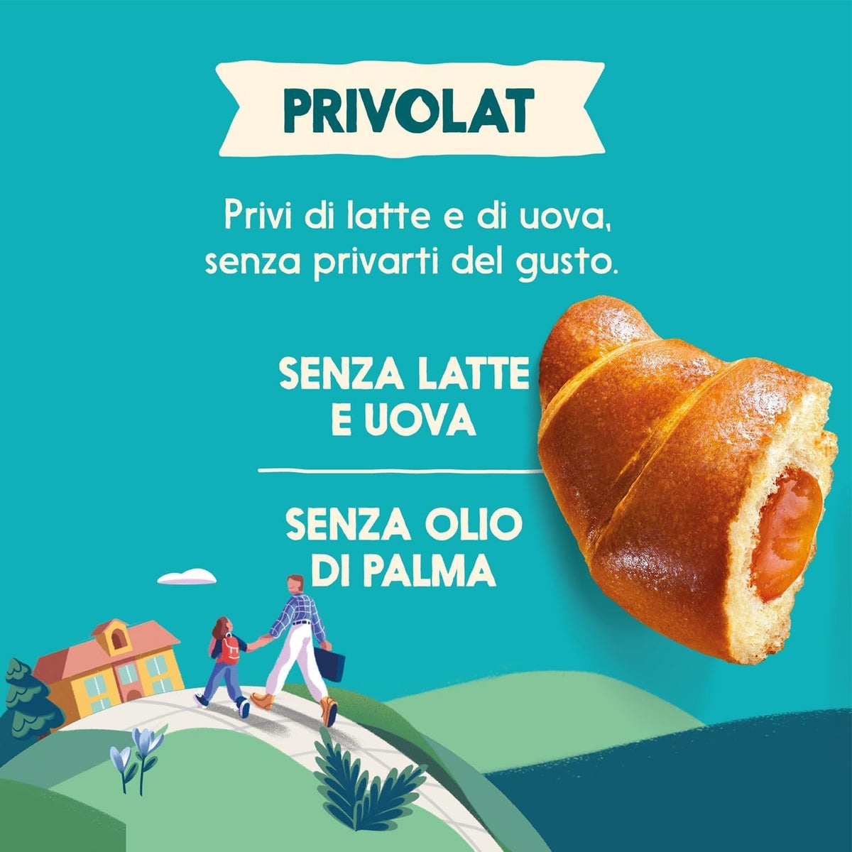 Misura Privolat Cornetti Albicocca Senza Latte e Uova 1 Confezione da 6 cornetti