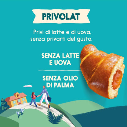 Misura Privolat Cornetti Albicocca Senza Latte e Uova 1 Confezione da 6 cornetti
