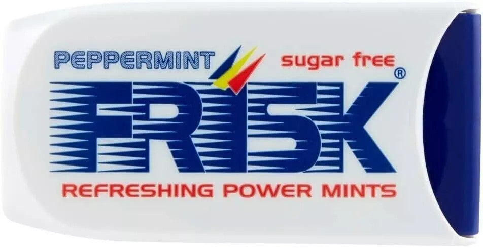 Frisk Peppermint - Box Espositore 12 pz con Astucci di Caramelle Menta Piperita Senza Zucchero