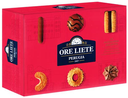 Ore Liete Perugia 450 g- La Pasticceria Assortita in Confezione Regalo Rossa