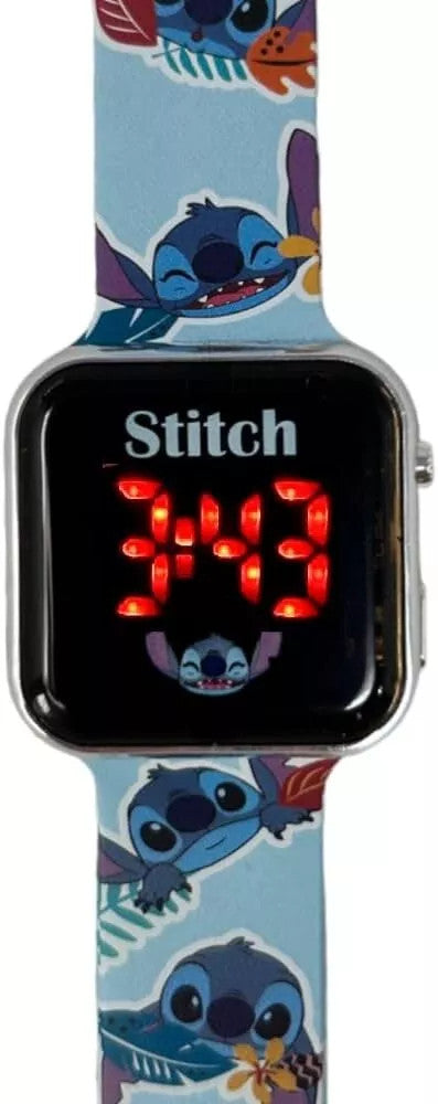 Orologio STITCH da polso Digitale LED Kids Sveglia Ora Data Bracciale Originale