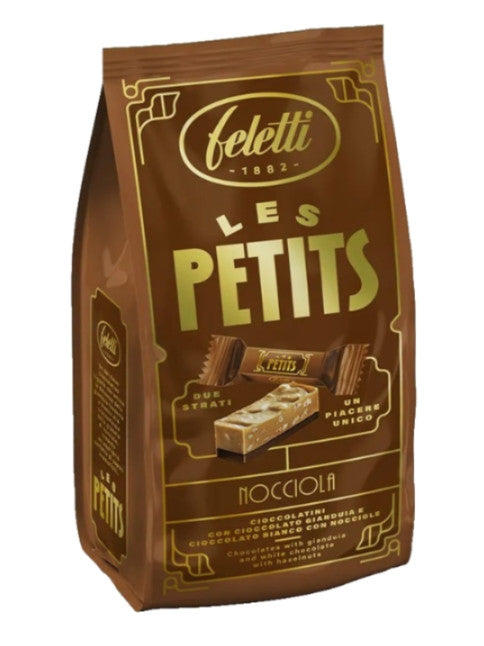 Feletti Les Petits Nocciola - Cioccolatini con Cioccolato Gianduja e Cioccolato Bianco con Nocciole 120g