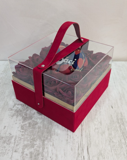 Box con Baci Perugina, Rose Velluto e Teddy