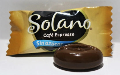 Caramelle Solano Caffè Espresso Senza Zucchero - Busta 1 kg Caramelle Dure Incartate