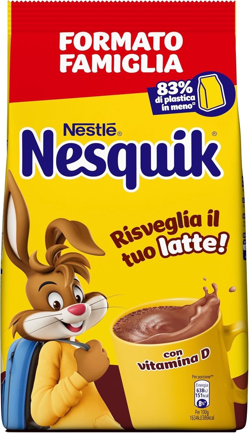 Nestlé Nesquik Solubile in Polvere per Latte - Formato 800 gr per Famiglia