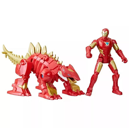 Marvel Mech Strike Mechasaurs - Iron Man & Iron Stomper Action Figure Set Hasbro