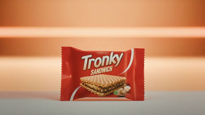 Ferrero Tronky Sandwich - Croccante Wafer con Ripieno al Cacao e Nocciole - Confezione da 10 Pezzi