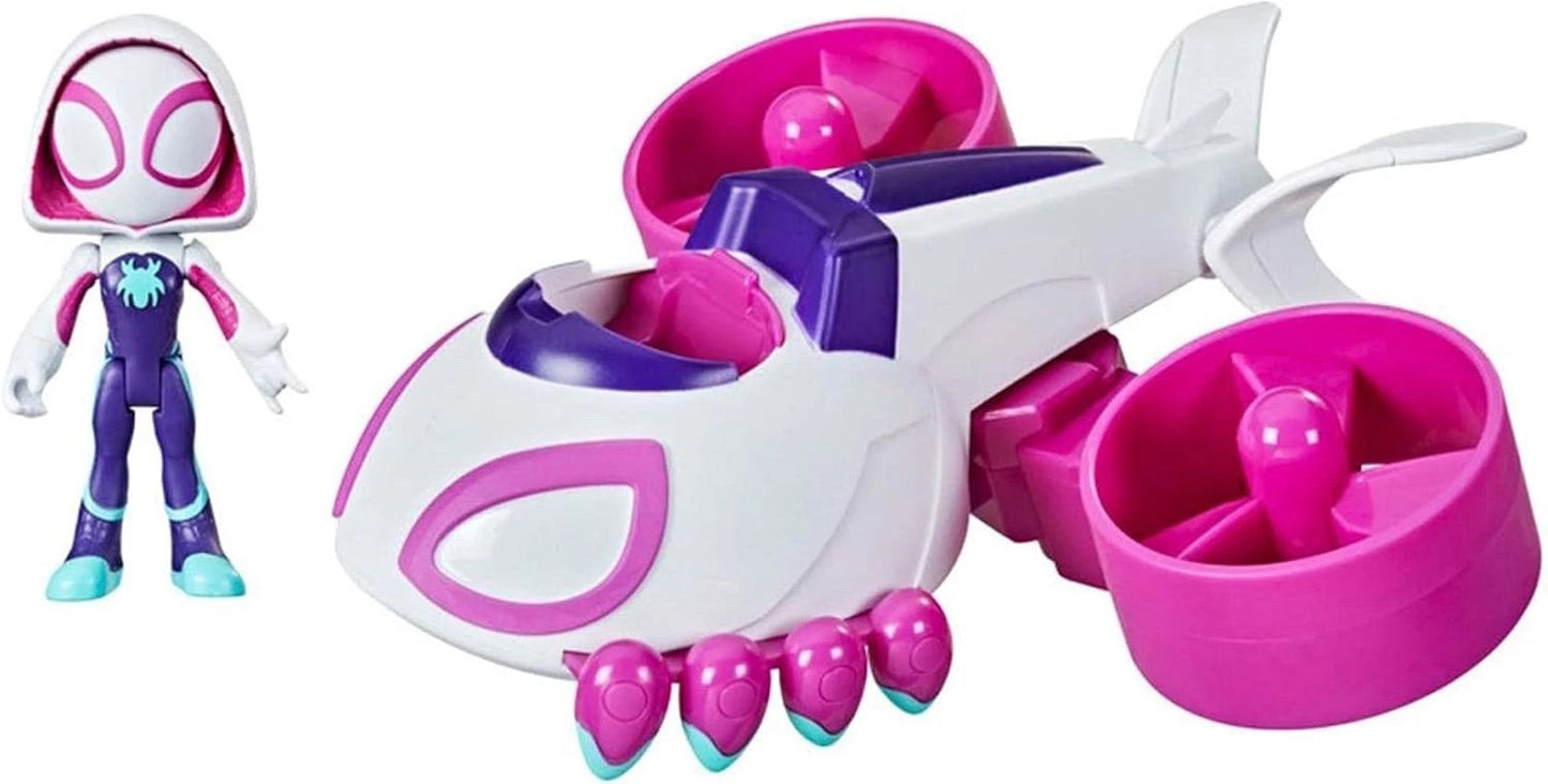 Spidey Ghost-Spider Transformable Vehicle 2 in 1 con Action Figure - Spidey and His Amazing Friends (Hasbro)