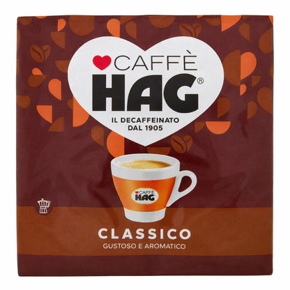 HAG Classico Caffè Macinato Decaffeinato per Moka - Confezione da 250g