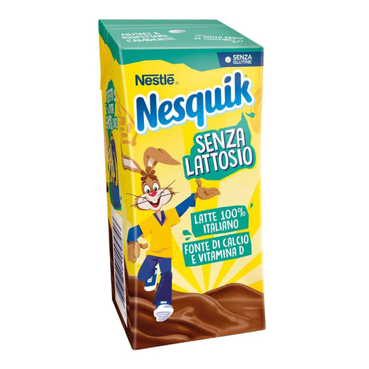 Nesquik Latte e Cacao Nestlè 3 Brick Bevanda Fredda al Cioccolato Senza Lattosio