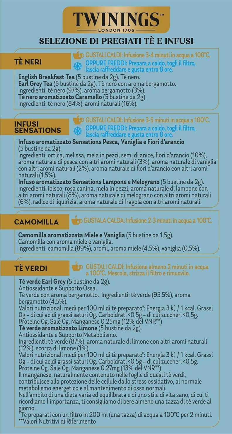 Twinings - Selezione di Pregiati Tè e Infusi in Confezione Regalo